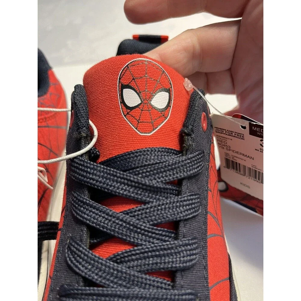 Marvel Spider-Man Red & Blue Canvas Sneakers Sz 3